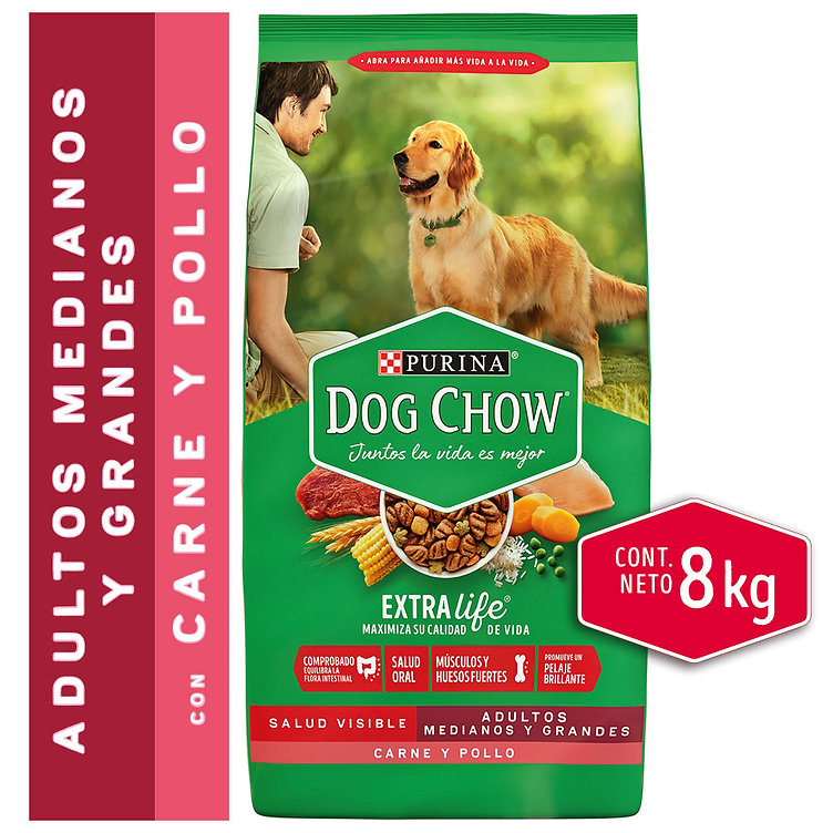 Dog Chow Adulto Mygn Car Pll 8Kg