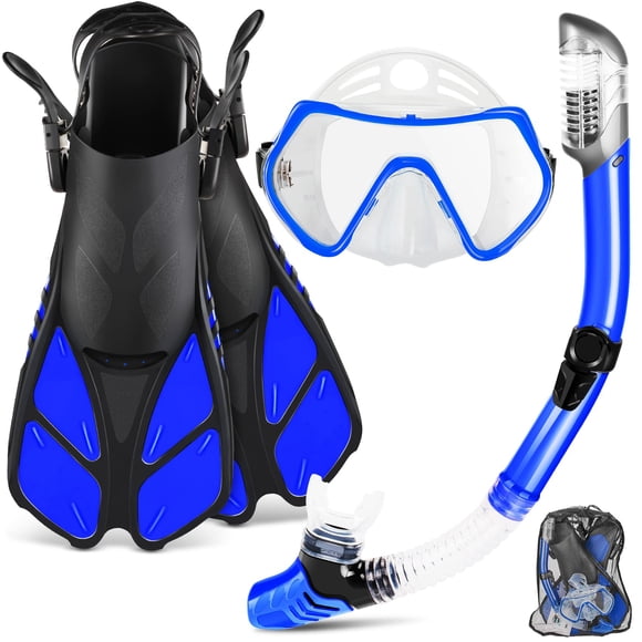 Set de esnórquel ZEEPORTE con máscara y aleta de esnórquel con equipo para adultos y bolsas