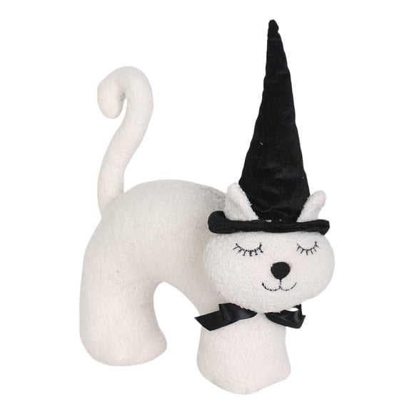 Figura decorativa gato blanco halloween