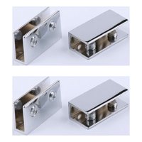 Hangar77 - Soporte Metálico Para Vidrio Acrílico Grosor 8-10Mm Cromado