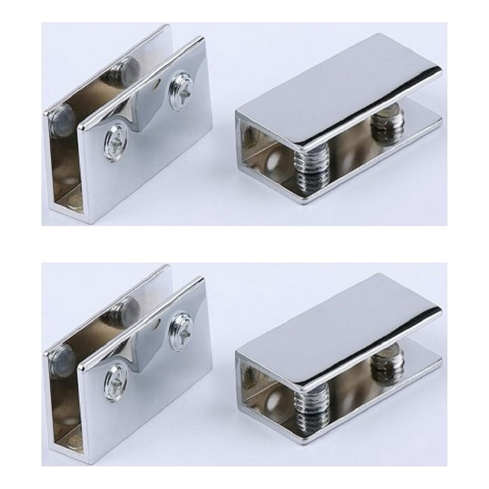 Hangar77 - Soporte Repisa Vidrio De 3 A 8mm Cromado 4 Unidades