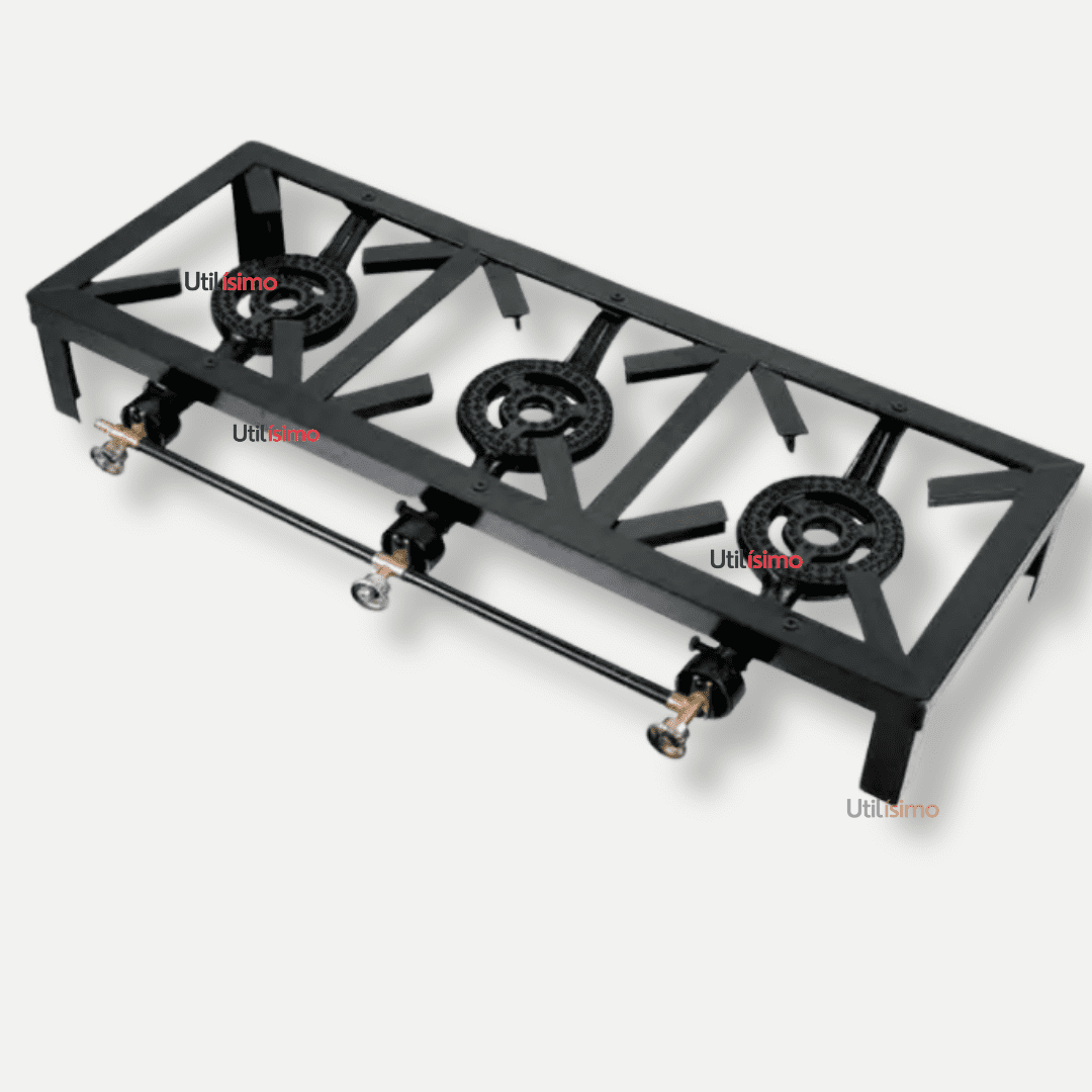 Line - Fogón Cocina A Gas Licuado 3 Platos Camping Hogar