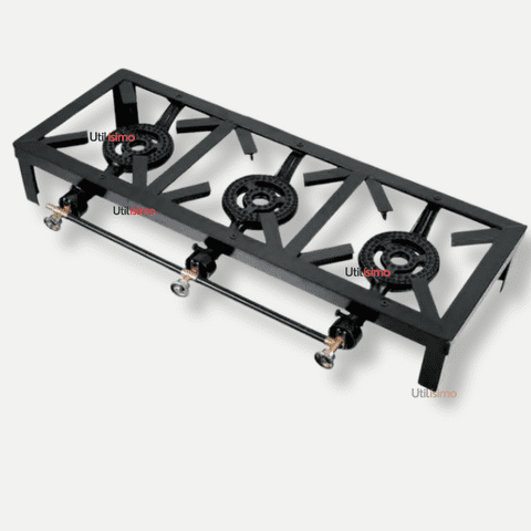 Line - Fogón Cocina A Gas Licuado 3 Platos Camping Hogar