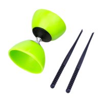 Magideal - Juguete Diabolo Con Triple Rodamiento, Bola De Malabarismo De Doble Cabeza, Palos Flexibles, Cuerdas, Material De Pe Grueso, Adecuado Para Adultos, Niños, Fitness, Entretenimiento Verde L
