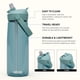 thumbnail image 2 of Botella De Agua Thrive Con Sorbete De Tapa Plegable Tritan Renew 750 Ml, 2 of 8