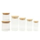 thumbnail image 1 of Set 6 Frascos Contenedores Repostero Vidrio Con Tapa Bambu, 1 of 3