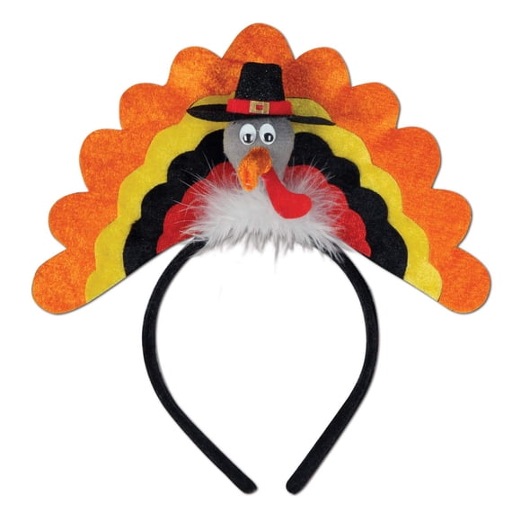 Diadema de Pavo de Fieltro Beistle para Acción de Gracias