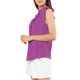 thumbnail image 4 of INSPIRE CHIC Blusas de Trabajo sin Mangas para Mujer con Volantes y Pliegues Chic Fucsia XS, 4 of 7