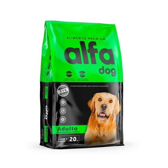 ALIMENTO PERROS ALFA DOG PREMIUM ADULTO 20 KG