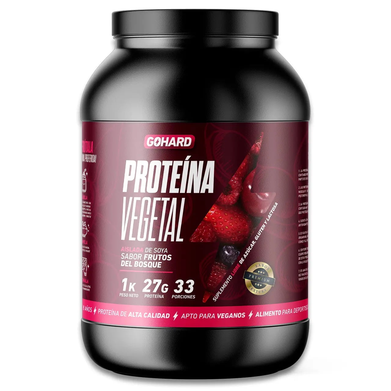 Proteina Vegetal Frutos Del Bosque Gohard 1kg