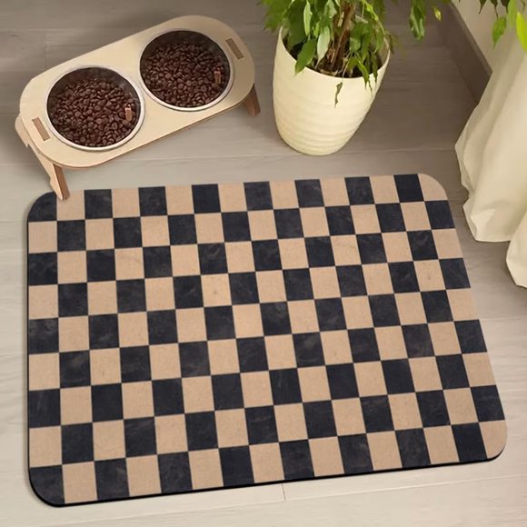 Tapete para mascotas Zoeeya 30x51 cm Impermeable, absorbente y antideslizante a cuadros