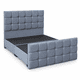 thumbnail image 1 of Base de cama tapizada Mueblart Cuadros Super King Ecocuero Gris con respaldo y piecero, 1 of 2