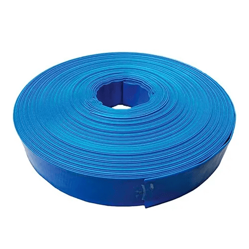 Manguera Plana 2 Pulgadas Rollo 50 Mts 5 Bar Azul