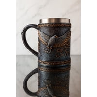 Decostilo - Tazon - Taza Termica De Acero Decorativa De Águila En Relieve