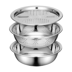 Bothyi - Cesta De Drenaje 3 En 1, Rallador De Jengibre, Utensilios De Cocina Para Patatas Con Queso Y Jengibre, 25Cm