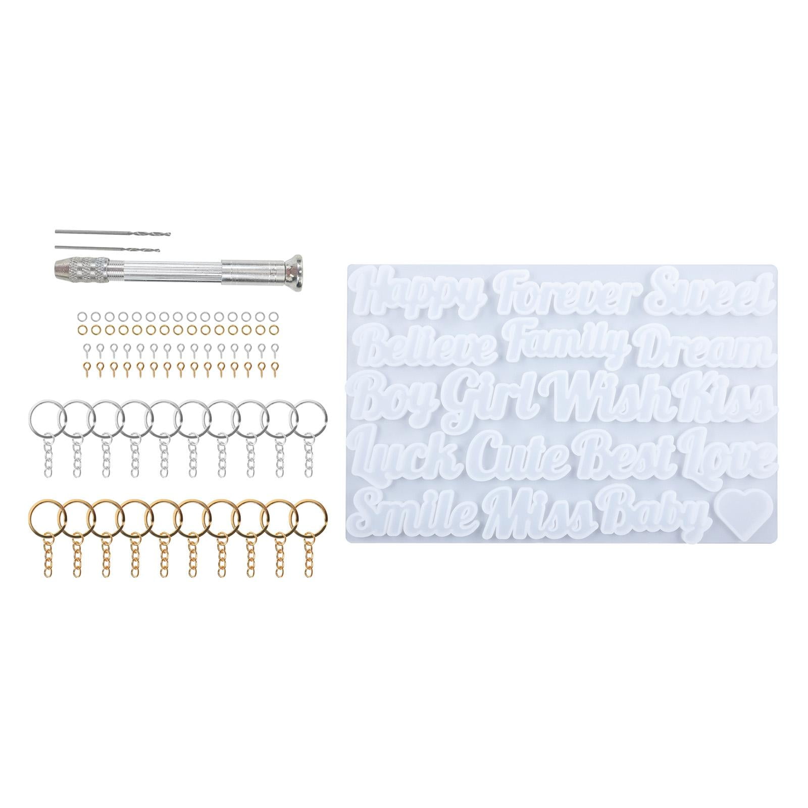 Bothyi - Troqueles De Resina Con Letras, Bendición De Palabras En Inglés Para Decoración De Joyas, Juego De Colgantes 1