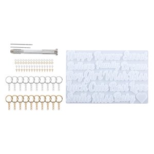 Bothyi - Troqueles De Resina Con Letras, Bendición De Palabras En Inglés Para Decoración De Joyas, Juego De Colgantes 1