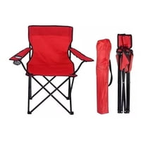 Citohome - Silla Plegable Camping Playa Picnic Con Porta Vasos Azul Roja