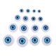 thumbnail image 3 of 16 piezas de ojos redondos de plástico ojos azules azules para la fabricación de juguetes de oso de mu?eca, 3 of 5