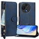 thumbnail image 4 of Funda Billetera Cremallera para TCL 605/60SE con Porta Tarjetas, Soporte y Correa Azul, 4 of 5
