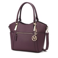 Bolso Tote Para Mujer, Mkf Collection, Bolso De Hombro Sólido - Janise - Morado