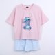 thumbnail image 1 of Pijama Manga Corta Mujer Lilo & Stitch Disney Sentado Rosado, 1 of 4