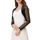 thumbnail image 4 of INSPIRE CHIC Chaquetas de Satén para Mujer para Vestido de Noche Chaqueta de Malla Abierta Elegante Bolero de Boda XS Negro, 4 of 6
