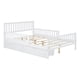thumbnail image 3 of Full Size Wood Platform Bed with Guardrails on Both Sides and Two Storage Drawers ,White, 3 of 3