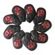 thumbnail image 2 of 9pcs Impermeable Cráneo Golf Hierro Cubierta De La Cabeza Club Putter Cubiertas De La Cubierta Para La Cabeza Rojo, 2 of 5