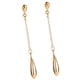 thumbnail image 1 of 1 Par De Aretes De Cadena De Borla Lineal De Cadena Larga Pendientes Pendientes Colgantes De Oro, 1 of 5