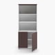 thumbnail image 1 of Gabinete Alto Librero 80x40x190 Wengue/Gris, 1 of 3