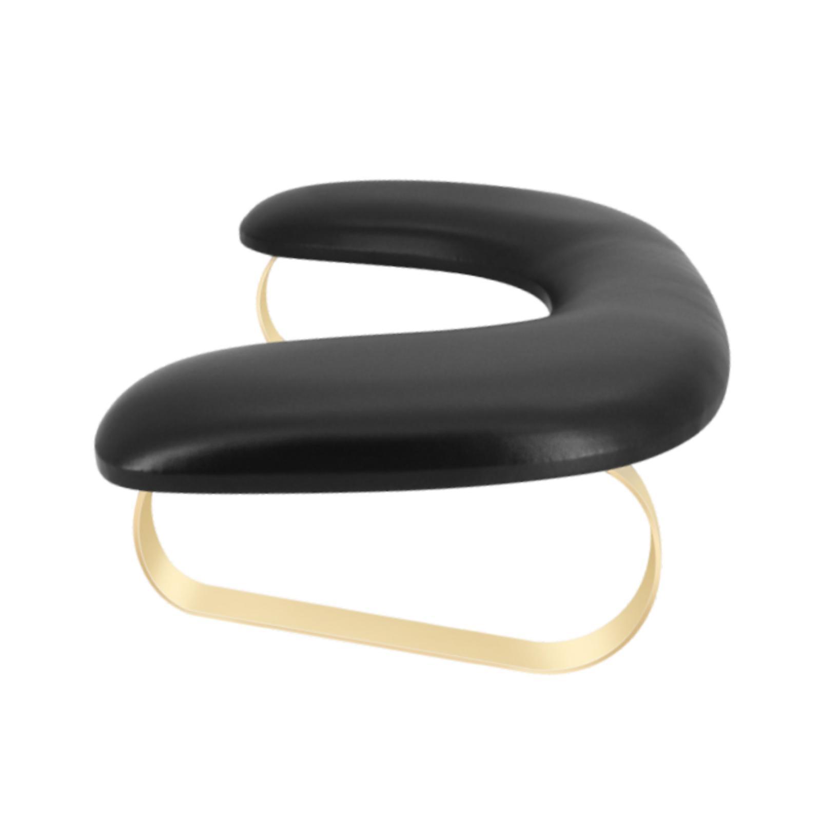 Magideal - Cojín De Mano Para Decoración De Uñas, Reposabrazos Para Uñas, Ahorro De Espacio, Reposabrazos De Manicura Antideslizante, Reposabrazos Para Uñas En F Negro