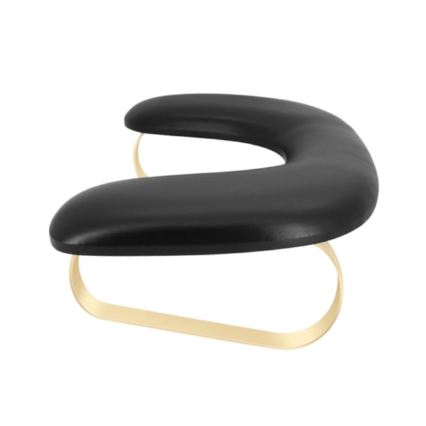 Cojín de mano para decoración de uñas, reposabrazos para uñas, ahorro de espacio, reposabrazos de manicura antideslizante, reposabrazos para uñas en f negro