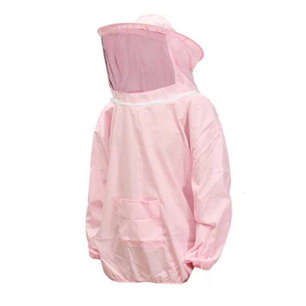 1pc Professional Beekeeping Suit, Breathable Half-body Bee-proof Suit Smock With Veil, Bee Outfit For Backyard And Bee Keeper, White, Beekeeping Supplies