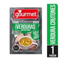 Sopa Individual De Verduras Con Crutones Sobre 15 G Gourmet