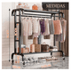 thumbnail image 2 of Perchero Organizador Metalico Doble Con Ruedas 120cm Ropa, 2 of 8