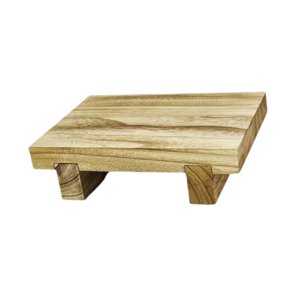 Magideal - Soporte De Pedestal De Madera Para Exhibición, Organizador De Baño, Bandeja Portátil Para Decoración Del Hogar, Soporte Para Jabón Para Sala De Estar,