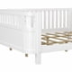 thumbnail image 4 of Cama de plataforma de madera de tamaño queen, cama queen de perfil bajo de madera con rieles para niñas y niños, 4 of 6