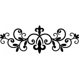 Rienda Libre Graphics - Decomural Fleur De Lis Floral Headboard Ws-18134
