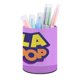 thumbnail image 1 of Lyla en el Bucle-theme Cylinder Pen Holder Pencil Organizer with Flannel Lining PVC Leather Material Cardboard Base for study work 10*8CM, 1 of 6