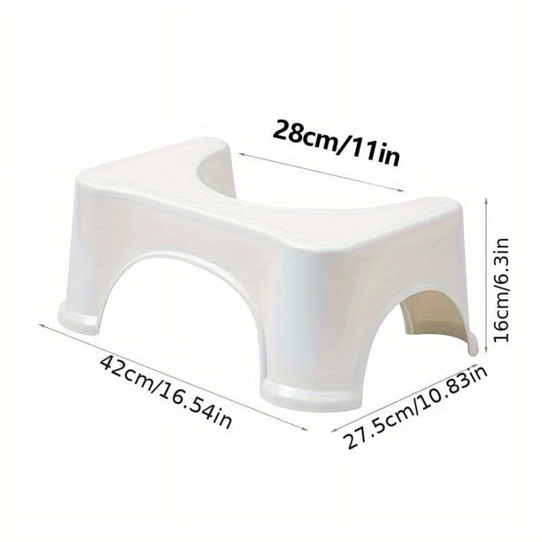 Experience the Natural Way of Bowel Movements with our 1pc Thickened Plastic Toilet Stool - Suitable for All Ages and Genders!