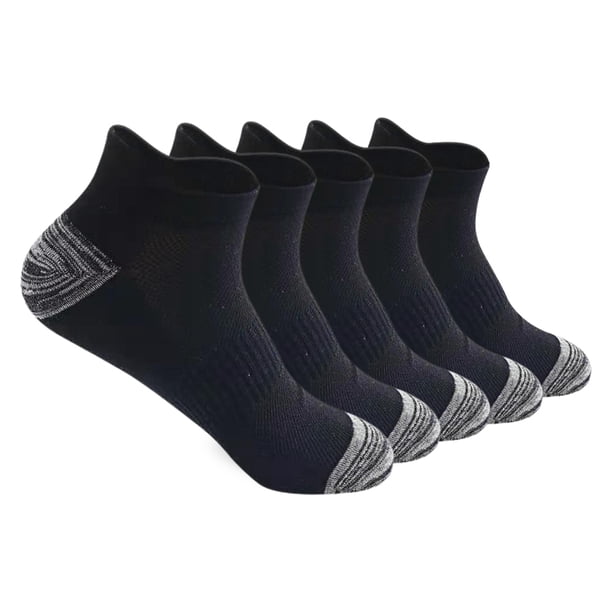 5 pares de calcetines de verano para hombre, de malla, para barco, de algodón, con talón anticaída y realce de orejas, transpirables.