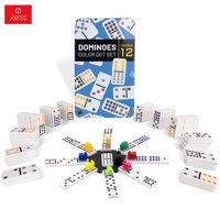 Anikids - Juego Dominó Chancho Doble 12 Con Caja Metálica 91 Piezas