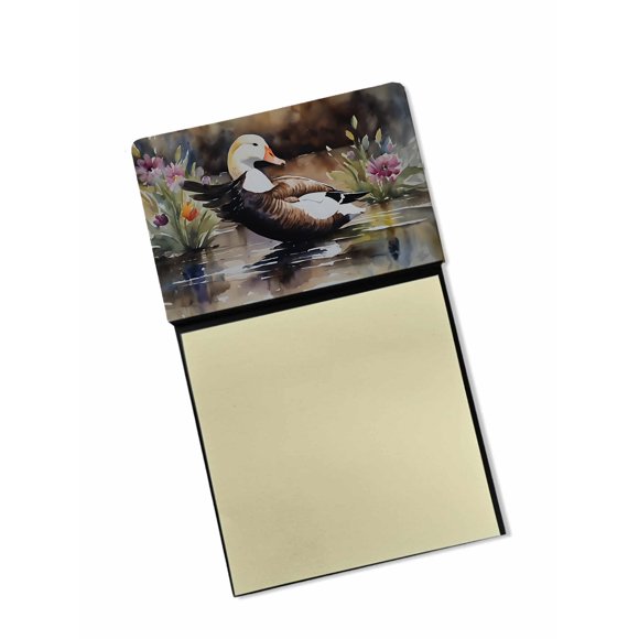 Dispensador recargable con soporte para notas adhesivas Common Eider Duck