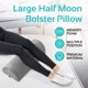 thumbnail image 2 of Almohada de rodilla AllSett Health Half Moon Booster para dormir boca arriba, 2 of 6