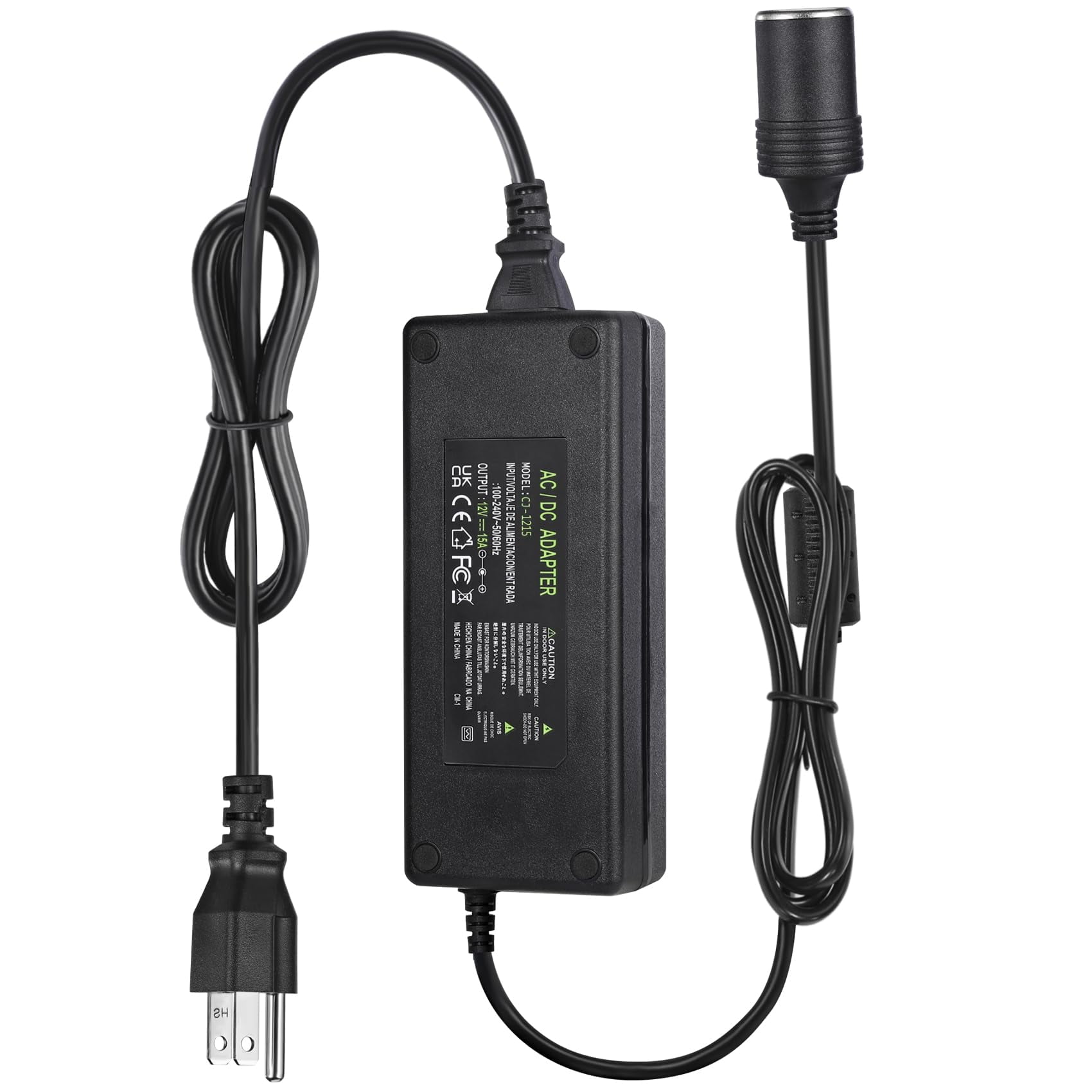 Lxlqzxw - Adaptador De Corriente Y Cargador De Coche, Convertidor De 12 V, 15 A, 180 W