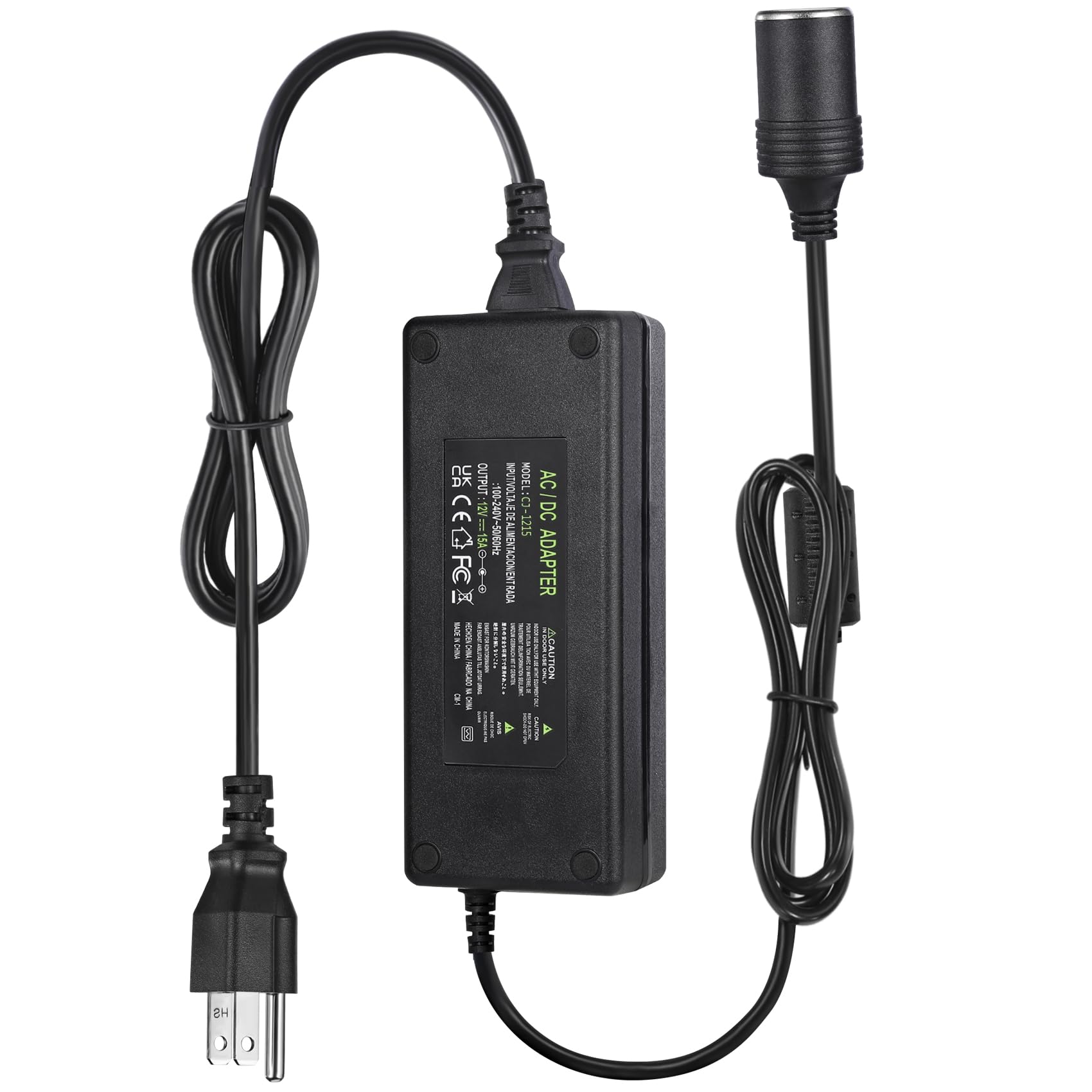 Lxlqzxw - Adaptador De Corriente Y Cargador De Coche, Convertidor De 12 V, 15 A, 180 W
