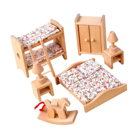 Bothyi - Madera Dollhouse Miniatura Muebles Conjunto Diy Juegos De Imaginación Juguete Para Niños Niñas Habitación