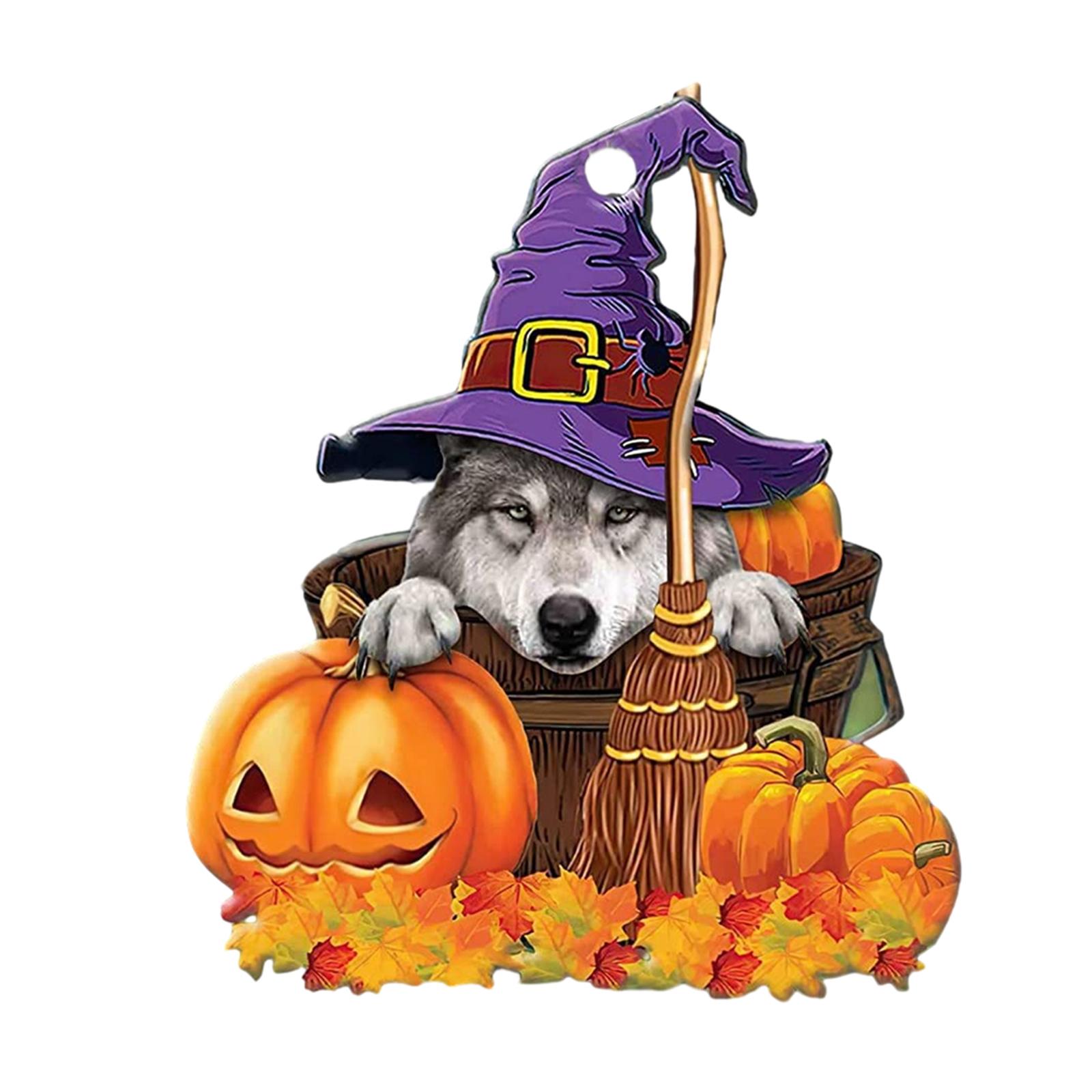 Ioensy - Calabaza De Halloween Decoración De Halloween Coche Colgante Para El Hogar Para Mesa Hogar Cafés Estilo D