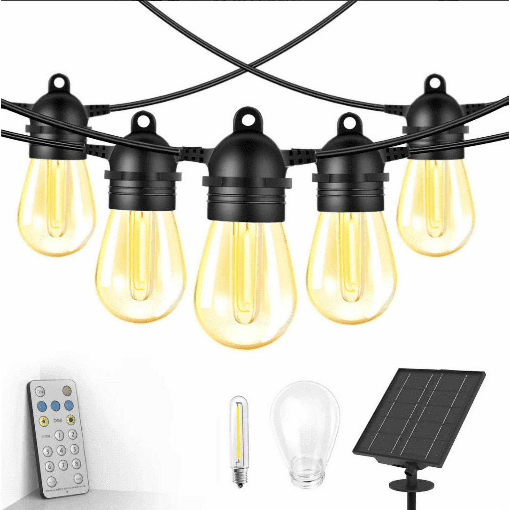 Lighthing - Guirnada Solar 10 Metros Con Ampolletas Y Contro Remoto